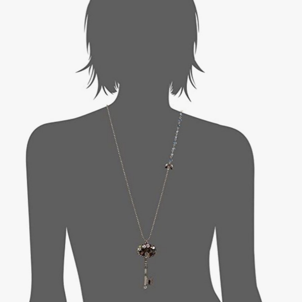 Betsey Johnson key statement necklace - Picture 2 of 3